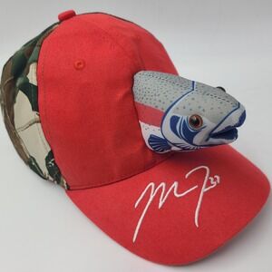 Los Angeles Angels Hat Adjustable Red Camo MLB Baseball Mike Trout Fish SGA Men